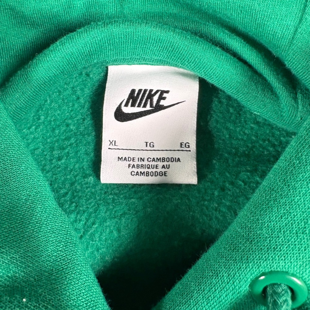 Nike Sportswear Essential Fleece Hoodie Kelly Green Oversized XL DQ5860-365 - Picture 4 of 5